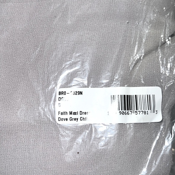 NWT NIP  SHOW ME YOUR MUMU Faith Maxi Dress Dove Grey Chiffon Size: Small - Picture 5 of 5